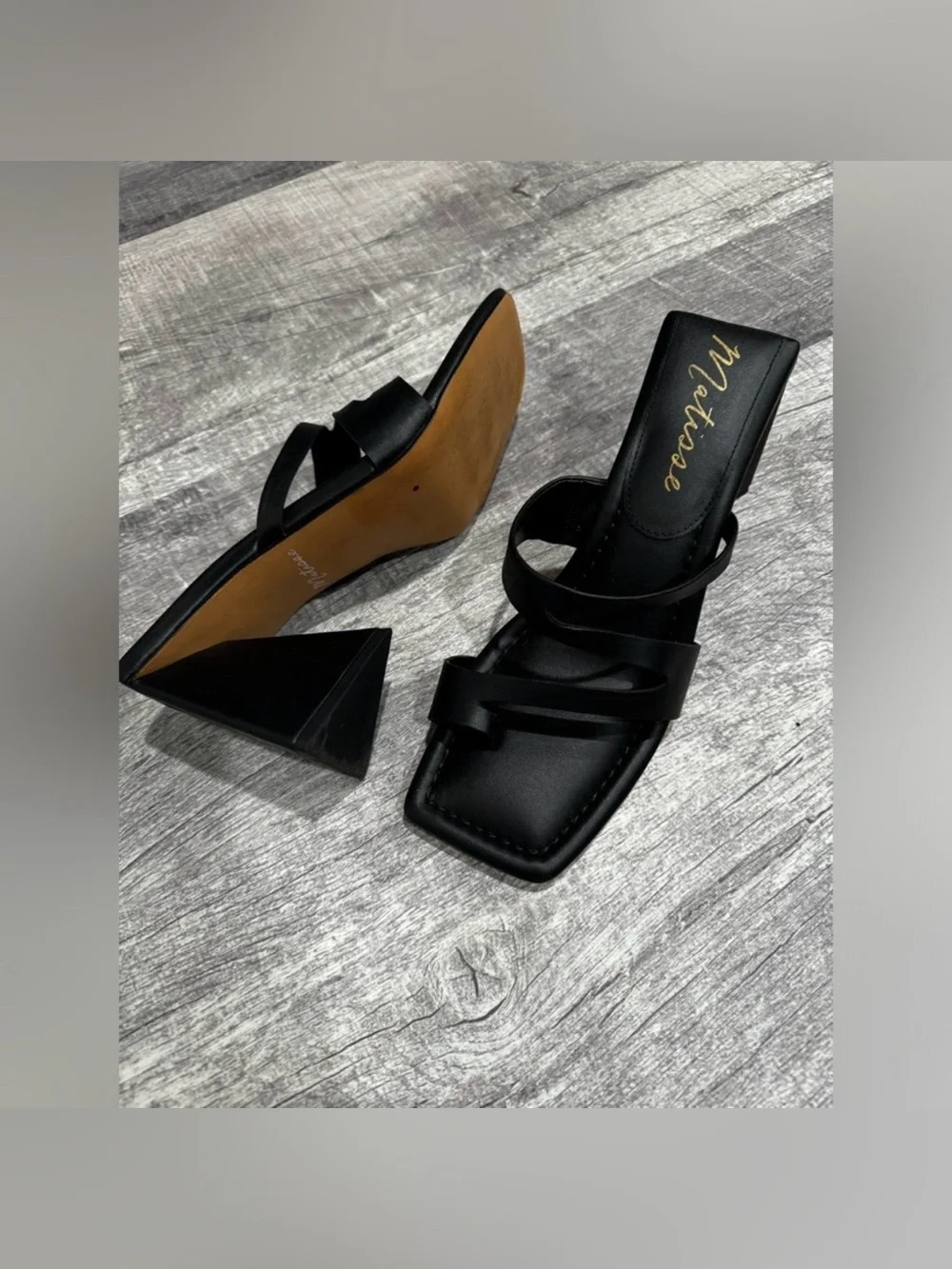 Matisse Black Oslo Sandal Strappy Block Heeled Open Toe Slip On Heels - Picture 7 of 10